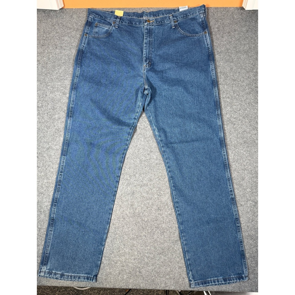 Wrangler Rugged Wear Relaxed Fit Jeans Mens 42x34 Medium Wash Blue 1035001AI